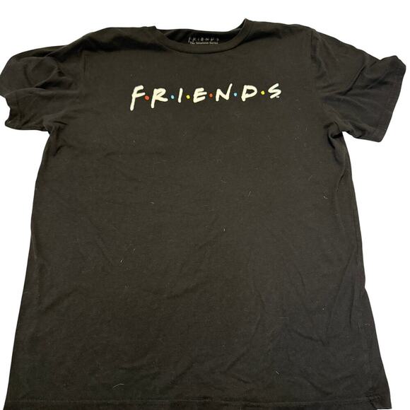 Friends TV Show T-Shirt Women's L Black Logo Tee Warner Bros Comedy Fan Shirt - Picture 1 of 3
